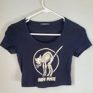 Glow In The Dark Crop Obey Tee